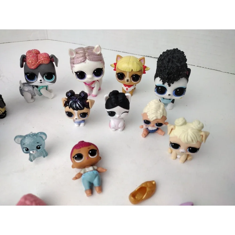 Lot Of 9 Lol Surprise Pets And Tot Dolls Skunk Jive Stardust Ra Ra Accessories